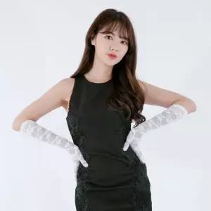 홈파티 파티 롱장갑 망사 38cm 화이트 생일 웨딩 촬영소품