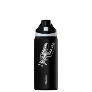 하이드라픽 공식 라이선스 NBA 샌안토니오 스퍼스 오아시스 32OZ 보온병 푸시 버튼 캐뉼라 뚜껑 및 손잡이 포함 체육관 여행 경기 당일용 누수 방지 스테인리스 스틸 스포츠 보틀