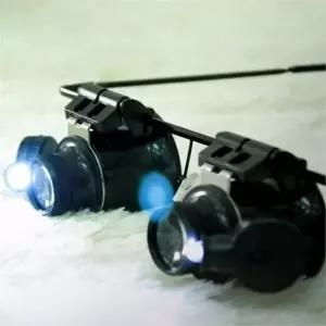 헤드셋 루페 작업용 휴대용 led 안경형 루페 확대경 미니어처 다용도 쥬얼리 연구용 실험실 기판 경량 문서