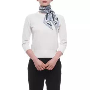 [버버리] 26FW 여성 체크 실크 스키니 스카프 8114240 BANK BLUE 26F