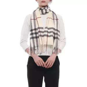 [버버리] 26FW 여성 체크 캐시미어 머플러 8077884 STONE W 26F
