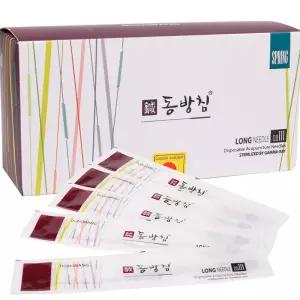 동방장침 0.35x90mm 쌈지포장 한방 멸균침 1000개