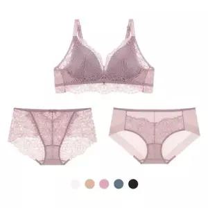 [시슬리 언더웨어] 시슬리 레이스 브라렛 5종 + 팬티 5종 + 세컨팬티 5종 [15종패키지]