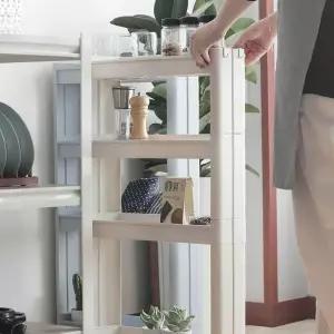 [제이큐]12.5cm 초Slim 이동식 틈새수납장 주방 욕실 다용도 트롤리 3단 4단 정