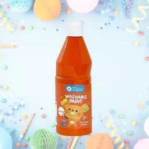 물로 지워지는 주황 물감 워셔블페인트 500ml 창의성향상 눈과손협응력