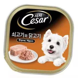 (올핀)애견주식캔 시저 100g 쇠고기와 닭고기 1개