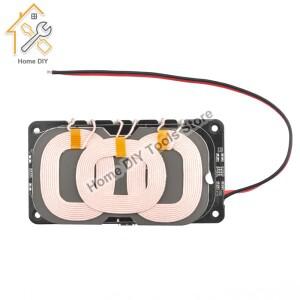 Qi 무선 충전기 송신기 모듈 회로 기판 20W C 타입 3 코일 5V 12V DIY 자동차 야외 전원 공급 장치