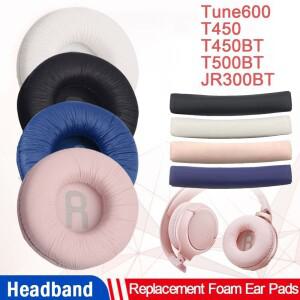 JBL 호환 튠 600 소프트 이어 패드 교체용 폼 베개 쿠션 커버 헤드폰 헤드셋 T450 JR300BT 70mm 듀얼