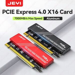 JEYI M.2 NVMe-PCIe 4.0 X16 어댑터(방열판 포함) - 삼성 호환 980 PRO/970 EVO SSD용 알루미늄