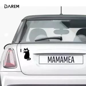 오너클랜 자동차 스티커 고양이 기다려캣 차량 유리 주유구 포인트 데칼 DIY 주유구 뒷유리 차량용