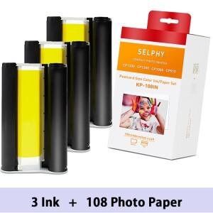 KP108 Canon SELPHY CP1500 컴팩트 포토 프린터 키트 Wifi 무선 RP-108 KP-36 인화지 6 인치