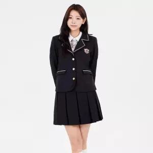 핑크라인 3버튼 블랙 세라복 프레피룩 교복세트