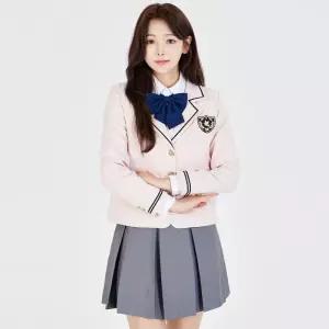 3버튼 블랙라인 핑크 세라복 프레피룩 교복세트