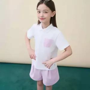 여아 핫썸머 쿨맥스 아이스 칼라 반소매 상하 세트 라이트 핑크 (BI6442G90Y)