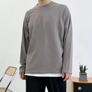 큰사이즈 봄 가을 라운드티 티 데일리 캐주얼 빅사이즈 일상 남성 간절기 티셔츠 긴팔티 라운드 남자 무지