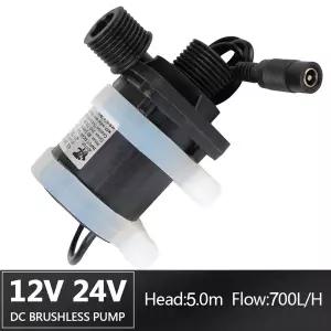 순간 온수기 전기 DC 12V 24V IP68 저소음 4포인트 나사형 샤워 바닥 난방 부스터 펌프 미국 플매트 카펫