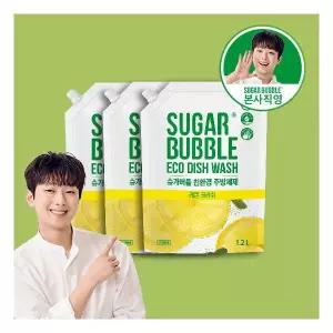 슈가버블 주방세제 레몬크러쉬 리필1.2Lx3개