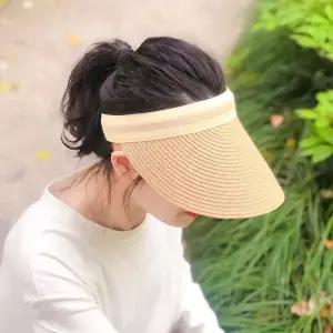 여성용 라탄 썬캡 1+1 라피아 밀짚 프라햇 챙 바캉스