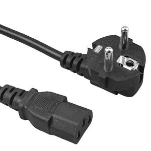 EU/US Plug1.5m 5FT 3 핀 18 AWG 60C 250V 범용 전원 코드 케이블 NEMA 5-15P ~ IEC320C13 검정색 PWC75A15