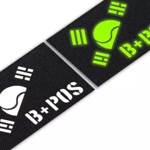 블랙 원단 야광 반 태극기 B+POS 패치 와펜 홀로그램 오로라 Z-AD054