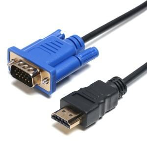 전문 디지털 비디오 커넥터 수-수 HDMI 호환 VGA 컨버터 AV 어댑터 코드 PC HDTV용 디스플레이 출력