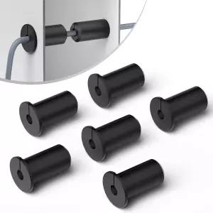 스타링크 6개 세트 월 그로멧 - 디시 이더넷 케이블용 3/4인치 고무 부싱 19mm 구멍 방수 라우팅 키트 블랙