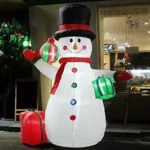[인테리어가구]LED 벌룬 대형 눈사람 인형 2.3m 크리스마스 포토존 눈사람모형 눈사람 풍선 인 (S27724362)