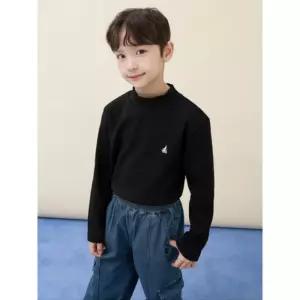 빈폴 키즈 블라우스남방 오버핏셔츠 Essential 반목 긴소매 티셔츠 블랙 BI5941