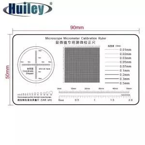 현미경 마이크로미터 교정 눈금자 투명 필름 PET 원형 입자 직경 측정 테이프 선 좌표 모양