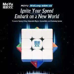 MoYu WeiLong V9 3X3 마그네틱 매직 큐브 스티커리스 전문가용 피젯 토이 WRM 큐보 마히코 퍼즐