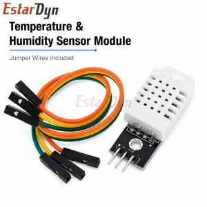 Estardyn DHT22 AM2302 디지털 온도 습도 센서 모듈(케이블 포함) 기상 관측소 모니터용 단일 버스