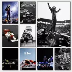 빈티지 쿨 F1 모나코 자동차 포스터 Max Verstappen 레이싱 스포츠카 사진 인쇄 캔버스 회화 벽 그림 홈 룸
