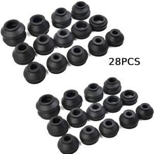 28pcs 볼 조인트 부츠 서스펜션 스티어링 더스트 커버 트랙 타이로드 링키지 키트 엔드 및