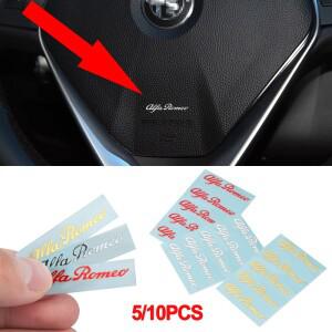 5/10PCS 니켈 금속 자동차 인테리어 장식 스티커 배지 Alfa Romeo Sportiva Mito 147 GT 액세서리 스타일링