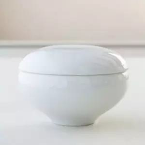 이천도자기 물레삭정 뚜껑 공기 10.5cm