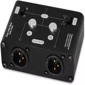 2 Way XLR 밸런스 스테레오 오디오 스위처 패시브 A/B 미니 스위치 박스 믹서 사운드 스플리터(KN102