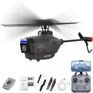 Actualia RC ERA C127AI 헬리콥터 블랙 호넷 4CH 브러시리스 모터 리모컨 1080p 카메라가 장착된 RTF 군용