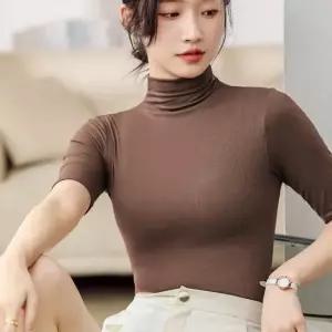 친절한탄씨 로미홀리 솔리드 폴라 반팔목티 반목티 SH279 긴목 폴라티숙 면 터틀넥 긴팔티숙 나시
