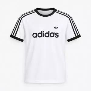 ADIDAS 3-스트라이프 슬림 링거 티셔츠 - 화이트 / KF0418