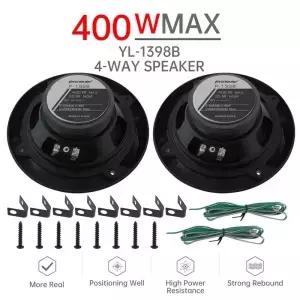 2pcs 5 인치 4 웨이 자동차 스피커 400W 13CM 도어 서브 우퍼 오디오 음악 스테레오 전체 범위 주파수 Hifi