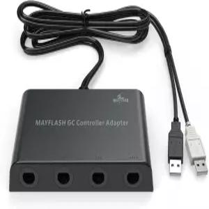 Wii U PC Windows 및 스위치/스위치 2 4포트용 MayFLASH 게임큐브 컨트롤러 어댑터