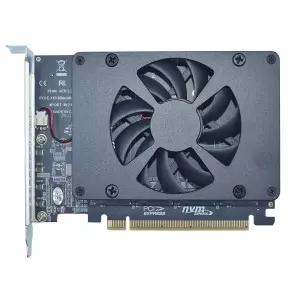 4포트 M2 SSD용 LetLinkSo M.2 PCIe 어댑터 x16 Gen4 2280 2260 2242 2230 NVMe 확장 카드 고급 냉각