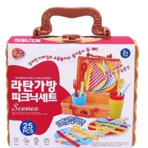 비앤씨 사교성 창의력 향상 25개 구성품 라탄가벙 피크닉세트 장난감