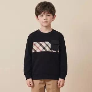 닥스키즈 DAKS KIDS 하우스체크 보더 맨투맨 블랙 DVTS6C603M BK_P433885251 DVTS6C603