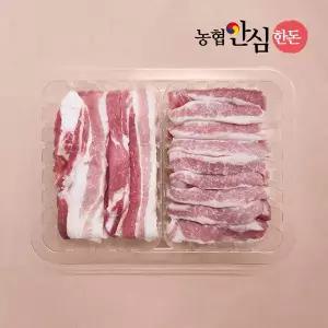 [농협안심한돈][냉장] 한돈 삼겹살+항정살 반반 구이용 (300g+300g/총 600g)