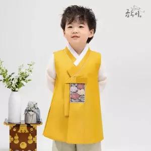 [보리보리/금동이한복]남노랑삼색동 아동한복 남아한복 AM205