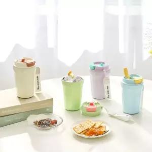 클리나 빨대 캔디머그 텀블러 보온보냉 스텐 텀블러 380ml