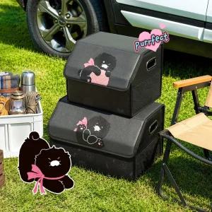 (소형+대형 SET)  블랙춘 차량용 트렁크 보관함 트렁크 정리함 대용량 접이식