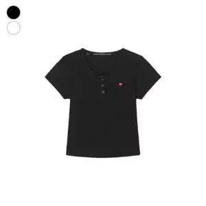 [게스]진 반팔티 라운드넥 여성 미니하트 반팔티셔츠 OQ2K5457 LE1221445674