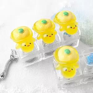비즈아이 [6423-29]아크릴부착형 키캡파츠 야광레몬거북이 17.2x25mm ,1개